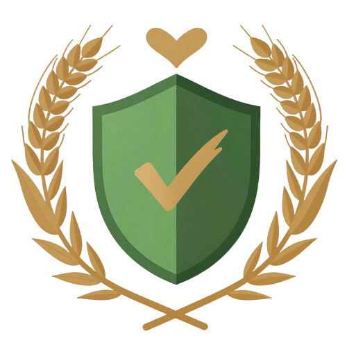 Shield icon with checkmark representing SvetlanaLove triple verification system for safe farmer dating